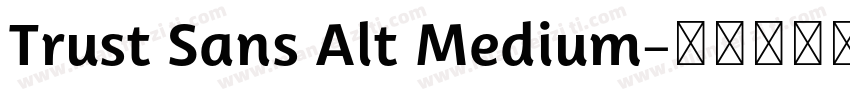 Trust Sans Alt Medium字体转换